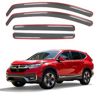 in-Channel Rain Guards for 2017-2022 Honda CRV (LX, EX, EX-L, Touring, Hybrid EX, Hybrid EX-L, Hybrid Touring), Window Deflectors Window Visors for 2022 Honda CRV Accessories, 4 pcs