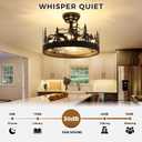 DESOOP Rustic Ceiling Fan with Light, Farmhouse Ceiling Fan with Remote
