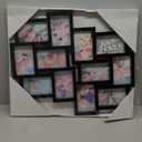 J.M.Deco Picture Frames Collage 6x4, 12-Opening Friends Reunion Family Memory Picture Frames For Wall Decor, Photo Frame Collage Wall Hanging for 4x6 Photo, Black