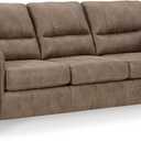 Signature Design by Ashley Navi Modern Queen Sofa Sleeper with Removable Cushions, Dark Brown