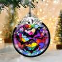 Christmas Ornament, Bat Christmas Decor, Bat Ornaments for Christmas Tree, Stained Glass Ornament, Bat Gifts, Holiday Decorations and Xmas Gifts Ideas