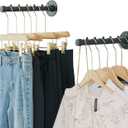 2 Pcs Industrial Pipe Clothing Bar,Wall Mount Clothes Rack for Hanging Clothes - Wall Clothing Rods for Retail Boutique Display (12 in)