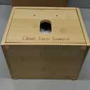 BSSN Face Towel Holder Bamboo Disposable Clean Towels Holder with Cotton Swab Box and 60ct Towels, Wall Mounted & Countertop Skincare Organizer, Bathroom Vanity Storage for Face Tissues & Makeup Pads