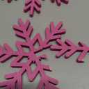 Bucherry 12 Pcs Wooden Snowflake Table Decor 3D Snowflake Tabletop Signs and Centerpiece for Christmas Xmas Winter Wonderland Decorations Home Party(White, Pink, Rose Red)