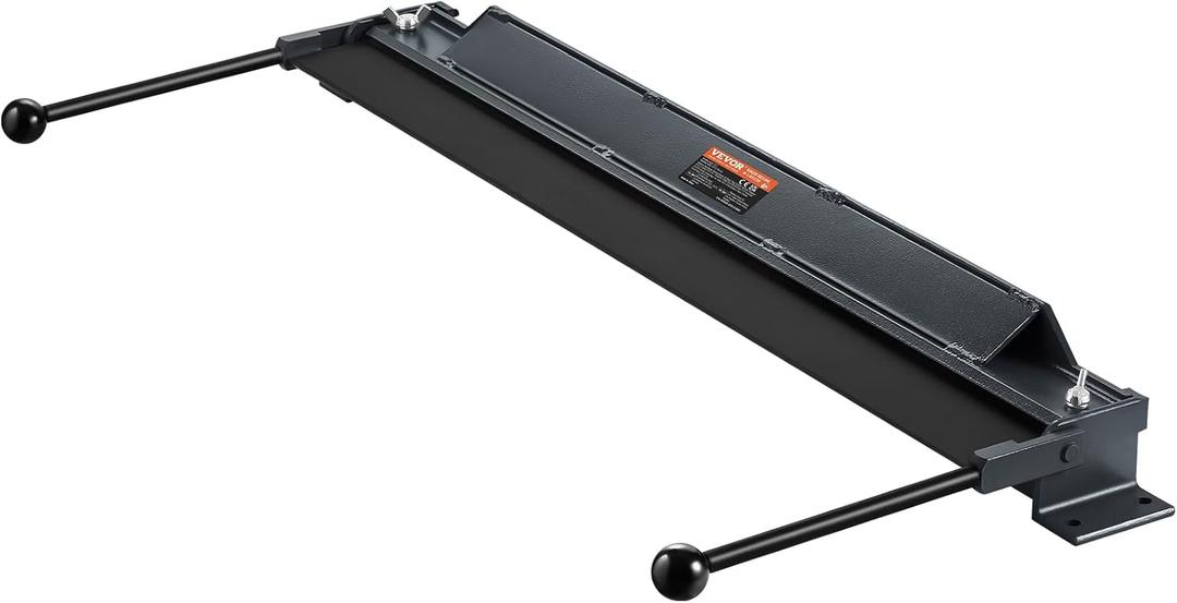 VEVOR Box and Pan Brake, 48-Inch, 0-130 Degrees Sheet Metal Bending Brake, Portable Mini Metal Bender with 20 Gauge Low Carbon Steel 14 Gauge Aluminum Capacity Power Handle, for Metal Bending