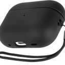 JIELIELE for AirPods Pro 3 Case, Leather Texture Cover Compatible with Airpods Pro 3rd/2nd/1st Generation(2025/2023/2022/2019)Full Body Protective Case, Wireless Charging and Front LED Visible (Black)