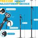 Third Hand Support Pole Heavy Duty, Cabinet Jacks for Installing Cabinets with 154 LBS Capacity and Expand from 49-1/5 to 114-1/5 in, 2-PC