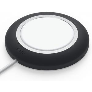 elago Charging Pad, Wireless, Magnetic, Black - Compatible with MagSafe Charger, iPhone 12, 13, 14, 15 Models, AirPods Pro [0.09 lbs]