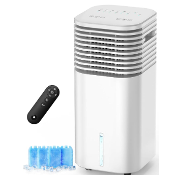 FANCOLE Windowless Portable Air Conditioners with 4Modes & 3Speeds, 15H Timer for Smart Auto-off, 2Gal Tank for 20H Cooling, Evaporative Air Cooler 17 FT Remote, 120° Swing Swamp Cooler No Hose Needed