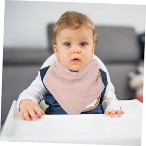 Sosoport 7pcs Small Bibs Pure Cotton Bibs Reusable Muslin Drool Small Eating Dinner Senior Tiny Stylish Accessory for Disabled People