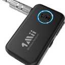 1Mii Bluetooth 5.3 Music Receiver for Car/Home Stereo, Aux Bluetooth Adapter for Car with Volume Control Supports Hands Free Calls, 16H Battery Life