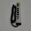 CCCEI Heavy Duty Power Strip Surge Protector 20 Amp, High Amp Industrial Shop Garage Metal Multiple Outlets, 12 FT 12 Gauge 5-15P Extension Cord 6 Outlet 6-20R T-Slot 20a for Appliance. (Grey)