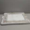 Mirrors for Wall Rustic Wooden Frame Rectangle Mirror Vintage Hanging Mirror for Bedroom Bathroom Living Room Farmhouse Wall Decor White Small 16" x 12 "