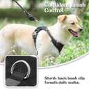 No Pull Dog Harness for Small Medium Large Dogs - Adjustable 2 Layer Mesh Dog Vest with Dual Clip, Escape Proof, Quick Release, Lightweight Breathable Mesh for Walking Hiking (Black,M)