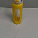 MUKOKO 2-in-1 Borosilicate Glass Water Bottle with Straw for Sports and Travel, 24oz Drinking Bottle with Silicone Sleeve, BPA Free, Leak Proof, Yellow
