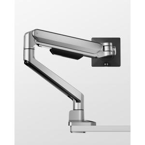 monTEK Deluxe Monitor Arm for 17 to 40 Inch Curved Screens with Cable Management Aluminum Fully Adjustable Single Monitor Arm with Clamp/Grommet, Quick Release Plate,75x75/100x100 VESA