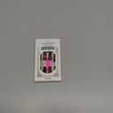 24Pcs Valentine's Day Press on Nails Medium Square Fake Nails with White Line Design Red Heart Bow Acrylic Nails False Nails Black Solid Color Full Cover Glossy Stick on Nails for Women Girls