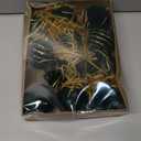 Christmas Ornaments Set of 12, 3.15" Flocked Velvet Balls with Hand Painted Designs,Emerald Green Elegant Christmas Tree Decorations in Gift Box