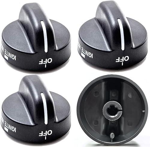 4Pcs 8273103 Gas Range Burner Knob Black Replacement Part Fit for Whirlpool Range Stove, Replaces AP6012363, 8273107, 8273111, ER8273103, Not Universal