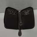 BAKUN Large Zipper Leather Car Key Case, Key Holder Key Organizer Wallet, With 16 Hooks(Brown)