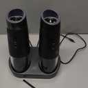 CIRCLE JOY Gravity Electric Salt and Pepper Grinder Set Automatic Shakers Upgraded Pepper Mill with Rechargeable Base, External Adjustable Coarseness, LED Light, Easy Refill for Kitchen & Outdoor