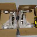 Lanwandeng Keyed Alike Front Door Lever Lockset with Single Cylinder Deadbolt Combination Set, Exterior Door Knob with Lock and Deadbolt, Satin Nickel Finished, 2Sets