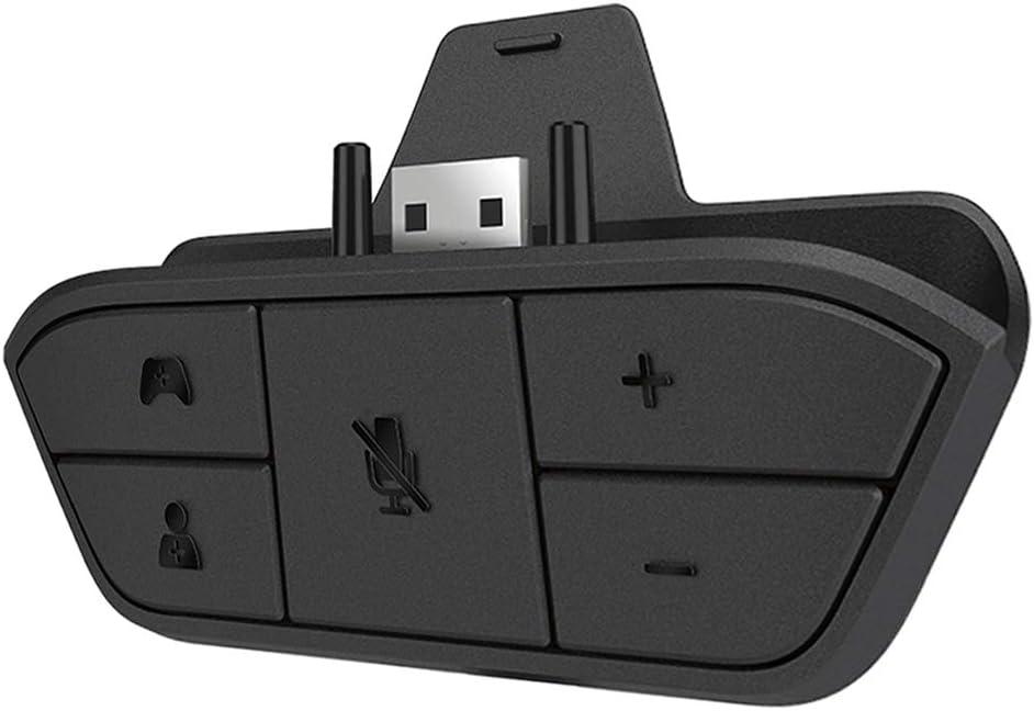 Stereo Headset Adapter for Xbox One and Xbox Series X|S and Elite Controller - Headphone Audio Converter for Voice Chat & Game Sound Mix and Mic Monitoring and Volume Control as Xbox Accessories