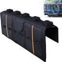 Amooca Tailgate Pad for Mountain Bikes Waterproof Pickup Truck Tailgate Protection Pad with 3 Tool Pockets 52'' Wide for 5 Bicycles