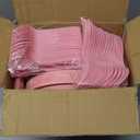 350 Pcs Pink Plastic Plates For Party, Pink Disposable Plates Set, 50 Of Each 9" Dinner Plate Set, 7" Dessert Plate, Cups, Napkins & Cutlery Plastic Dinnerware Set Exquisite