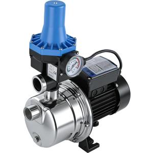 3/4 HP 1020 GPH Shallow Well Water Jet Pump Stainless Steel Automatic Water Booster Pump 118FT 115V for Home, Garden, Lawn Transfer Draining Irrigation