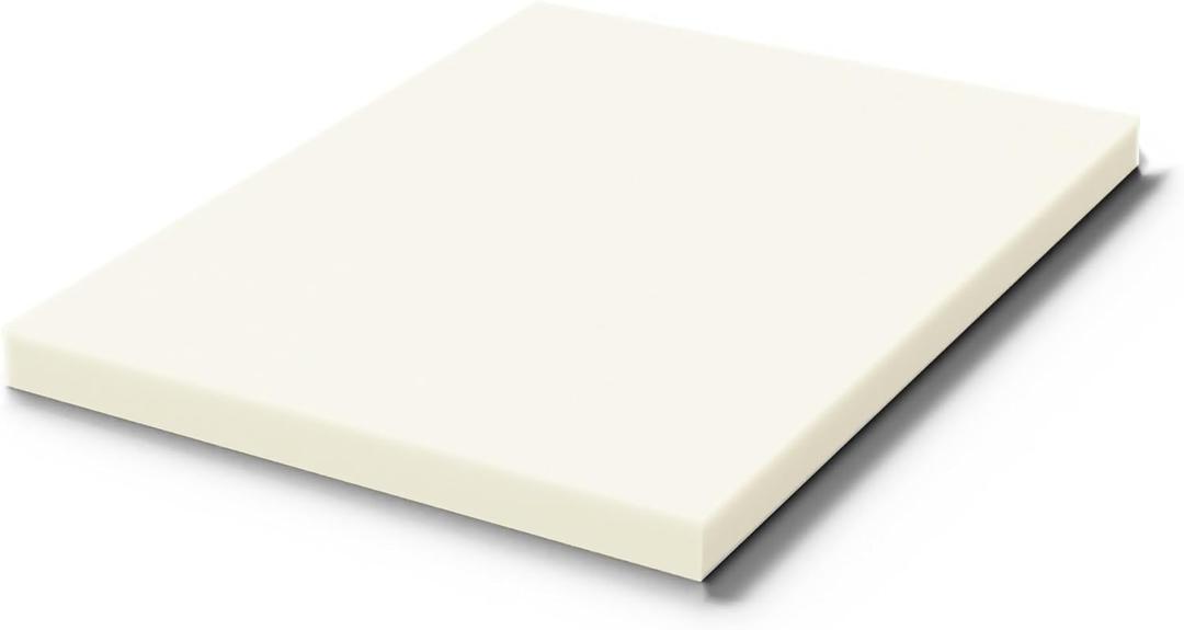 Zayton, 3-Inch High Density Medium Firm Foam Mattress Topper, CertiPUR-US Certified for Superior Comfort and Support, Twin, White
