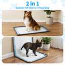Dog Pee Pad Holder with 4 Magnetic Corner Clips, Small 17.5x23.5 Inch Silicone Non-Slip Base Puppy Potty Training Tray, Leak-Proof Raised Edge for Home Indoor Floor Wall Protection