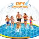 Instraella Splash Pad, 13FT Extra Large Sprinkler Play Mat for Dogs & Kids, 0.55mm Thickened Outdoor Water Toys, Foldable Summer Splash Mat for Toddlers, Children and Pets, 157 in/13 ft
