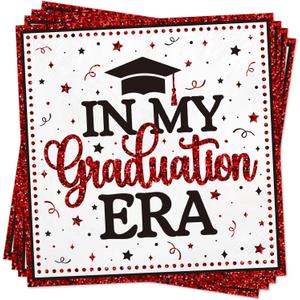 2026 Graduation Party Decorations, 50 Pack Cocktail Napkins for Congratulation Party Decor Supplies, Disposable Paper Napkins for College High School PhD Nurse Law School Graduations