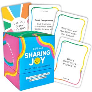 Big Life Journal  Sharing Joy Conversation Cards  150 Prompts to Spark Joy, Gratitude & Meaningful Conversations  Gift for Families, Kids & Parents for Holidays, Road Trips & Family Dinners