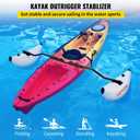 VEVOR Kayak Stabilizers, 2 PCS, PVC Inflatable Kayak Outrigger Float with Sidekick Arms Rod, Standing Float Stabilizer System Kit for Kayaks, Canoes, Fishing Boats, 35.4 X 14.2"