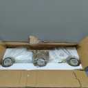 DORESshop Bathroom Light Fixtures, 3-Light Black and Gold Bathroom Lights Over Mirror with Clear Glass Shade,Vanity Lights for Bathroom Hallway Bedroom Living Room, ETL Listed