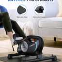 Under Desk Bike Pedal Exerciser, Quiet Magnetic Mini Exercise Bike with MERACH App for Arm, Leg Recovery, Physical Therapy, Smooth Foot Desk Cycle