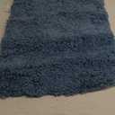 Small Bathroom Rug 17x24 Non Slip Blue Fluffy Bath Mat for Bathroom Floor Washable Plush Luxury Bath Rug for Tub Soft Shaggy Absorbent Shower Mat