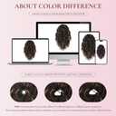 Clip on Ponytails for Women - 12 Inch Curly Ponytail Extension, Curly Pony Tails Hair Extensions, Synthetic Clip in Ponytail Hair Extensions (Color: Dark Brown with Honey Blonde Highlights)
