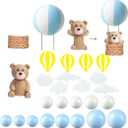 Bear Cake Topper White Cloud Hot Air Balloon Cake Decor