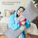 SNNDER Blue Coquette Bow Hydrangea Floral 20x54 Body Pillow Cover with Zipper, Preppy Room Decor, Farmhouse Decor, Retro Cottagecore Flower Botanical Decorative Long Hug Pillow Cases for Bed Couch