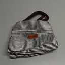 BALORAY Lunch Bag for Women Men Insulated Lunch Box for Adult Reusable Lunch Tote Bag for Work, Picnic or Travel(Black White Stripes)