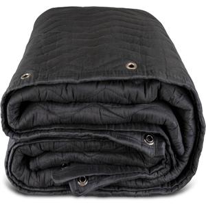 US Cargo Control 96" x 80" Extra Large Sound Dampening Blanket with Grommets, Light Blocking Acoustic Blanket for Wall Hanging and Studios, Machine Washable, 12LBS