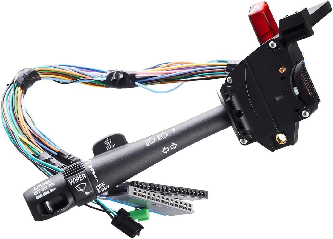 26100839 Turn Signal Switch for 1999-2000-2001-2002 Chevy Silverado Suburban Tahoe Avalanche GMC Sierra Yukon 1500 2500 3500-Cruise Control-Windshield Wiper-Combination Dimmer Blinker Level Switch