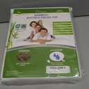 Four Seasons Essentials Twin Size Waterproof Mattress Protector - Cooling Viscose derived from Bamboo Fitted Sheet Mattress Cover - Quilted Jacquard Pad Protects from Dust Allergens (White)