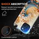 Compatible with iPhone 15 Plus Case, Hybrid 2-Layer Case Shockproof Anti-Scratch for Girl Women Boy Men, Floral Waves for iPhone 15 Plus