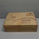 Cat Scratching Post with Cat Hair Brush & Interactive Ball, 22 Inch Sisal Cat Scratch Tower, Durable Thick Fabric Cat Scratcher for Indoor Cats, Kitten Exercise Play Furniture, Dark Grey