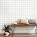Heroad 17.3"x385" Plaid Peel and Stick Wallpaper Neutral Wall Paper Boho Checkered Contact Paper Self Adhesive Removable Wallpaper for Bathroom Kitchen Cabinets Waterproof Decor Vinyl Roll