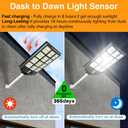 12000W Solar Street Lights Outdoor, 100000 Lumens Dusk to Dawn Motion Sensor Security Flood Light Waterproof, Perfect for Garden,Yard, Street, Parking lot